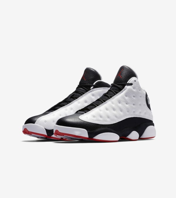 Red and white jordans 13 store