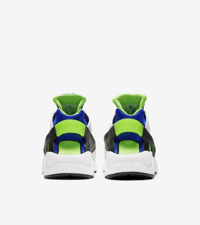 Nike huarache blue and green best sale