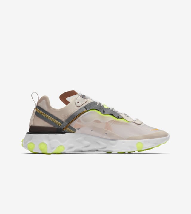 Nike React Element 87 Light Orewood Brown Volt Glow Cool Grey Release Date. Nike SNKRS