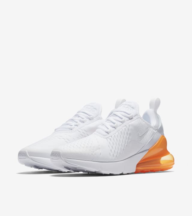 Grey and orange air max 270 top