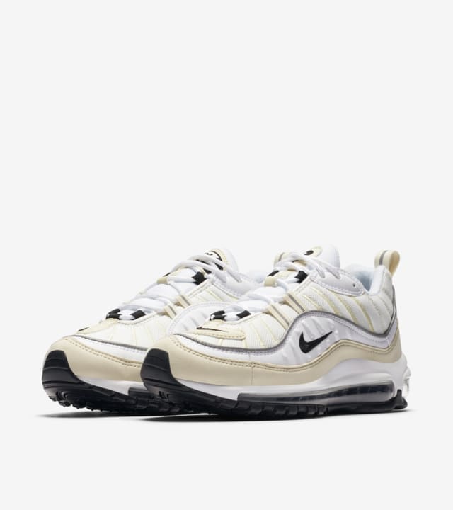 Nike Women s Air Max 98 White Black Fossil Release Date. Nike SNKRS