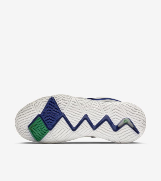 Kyrie 4 white deep royal blue top