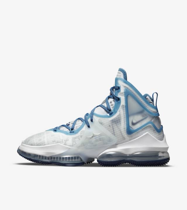 LeBron 19 'White and Dutch Blue' Release Date. Nike SNKRS SG