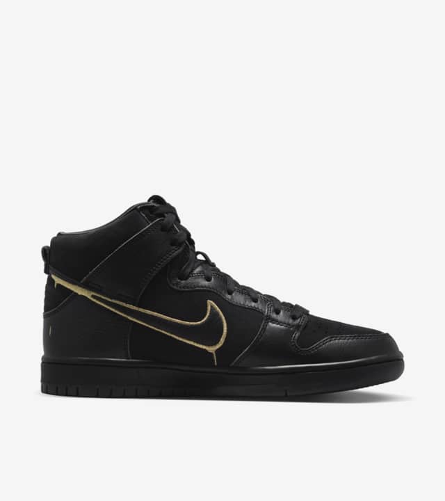 SB Dunk High x FAUST 'Black and Metallic Gold' (DH7755-001) Release ...