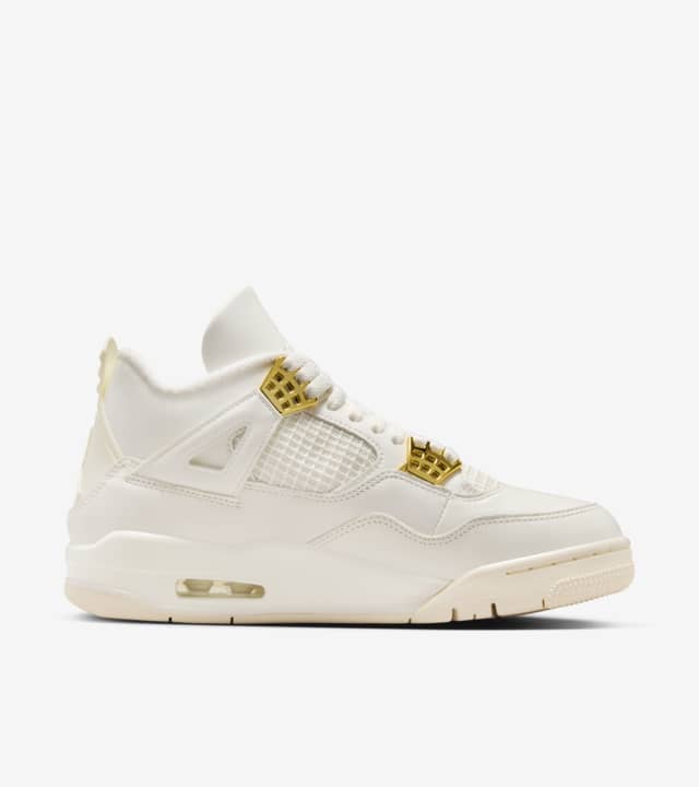 Women's Air Jordan 4 'White & Gold' (AQ9129-170) Release Date. Nike ...