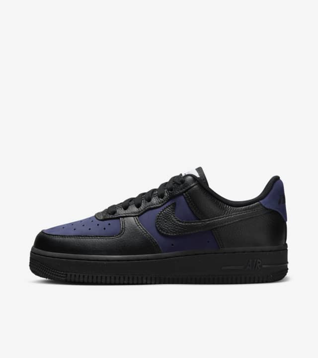 Nike Women's Air Force 1 '07 'black And Purple Ink' (dz2708-500 