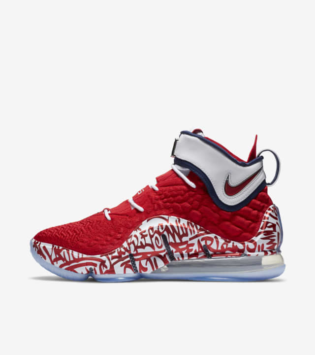 LeBron 17 'Graffiti Fire Red' Release Date. Nike SNKRS MY