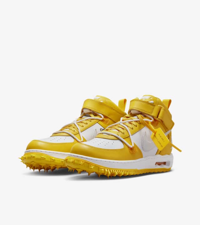 Air Force 1 Mid x Off-White⢠'White and Varsity Maize' (DR0500-101) release date. Nike SNKRS PH