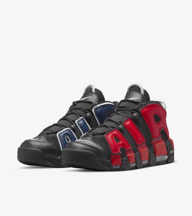 nike uptempo 96 black and red