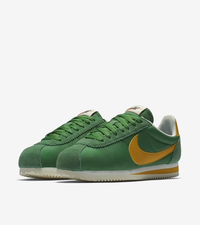 Women's Nike Classic Cortez Premium 'Classic Green & Yellow Ochre ...