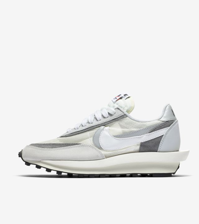 nike sacai ldwaffle white nylon