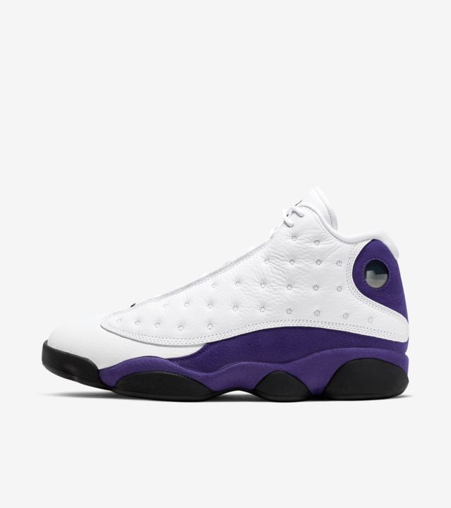 jordan 13 white and purple