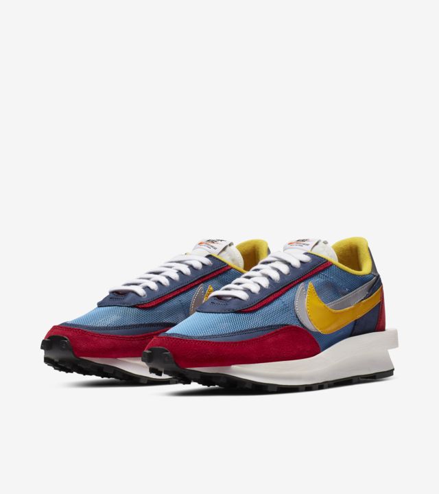 Nike LDWaffle Sacai 'Varsity Blue and Varsity Red and Del Sol' Release