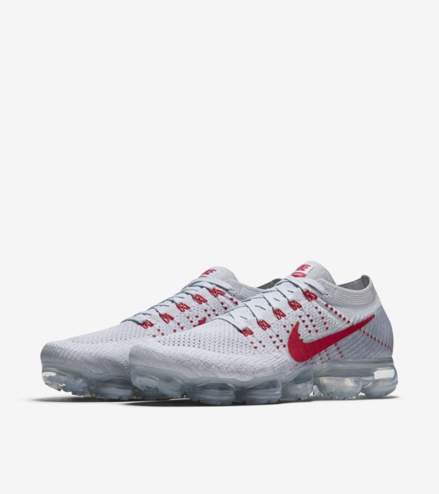 Nike Air Vapormax 'pure Platinum & University Red'. Nike Snkrs Ie