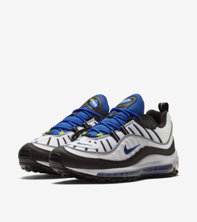 Nike Air Max 98 'White & Black & Racer Blue' Release Date. Nike SNKRS IE