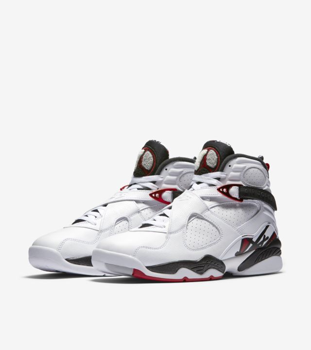 Air Jordan 8 Retro 'White & Black & Gym Red'. Nike SNKRS HU