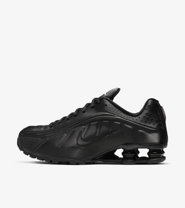 nike shox r4 gel black neon