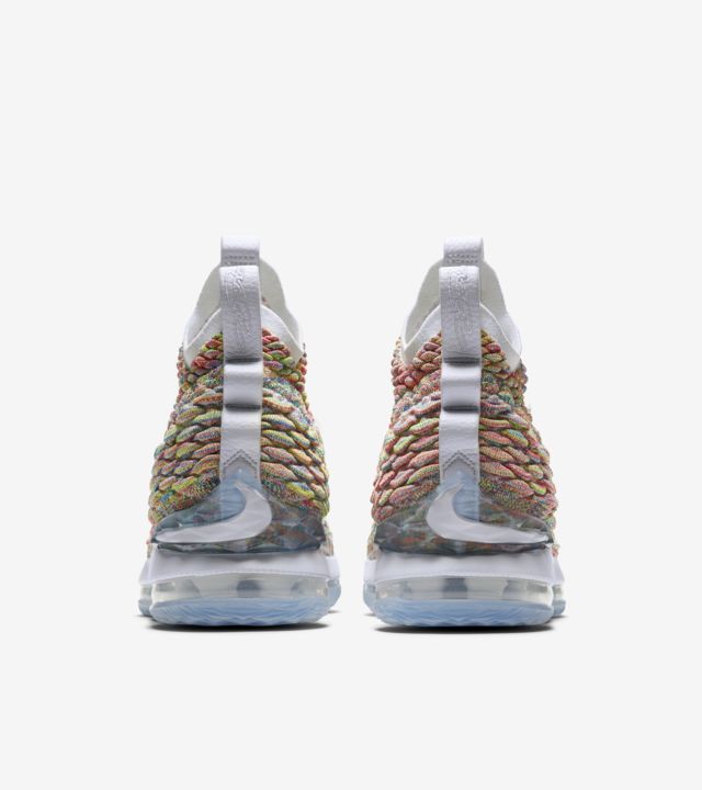 lebron 15 multicolor white