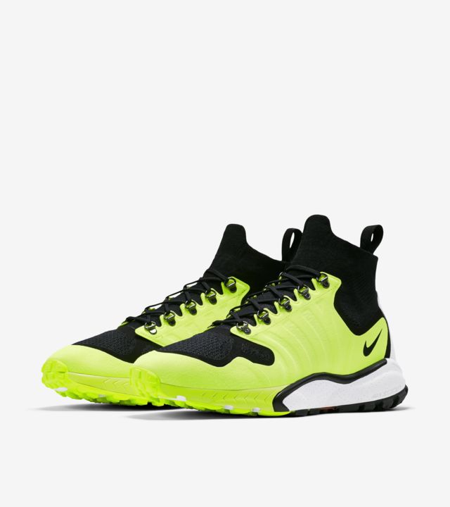 NikeLab Air Zoom Talaria Mid Flyknit 'Black & Volt'. Nike SNKRS US