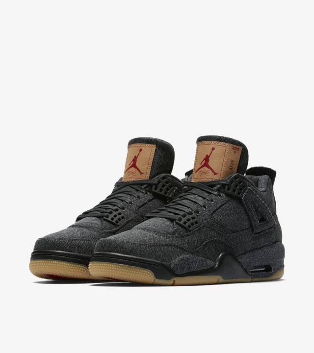 Air Jordan 4 Levi's 'Triple Black' Release Date. Nike SNKRS GB