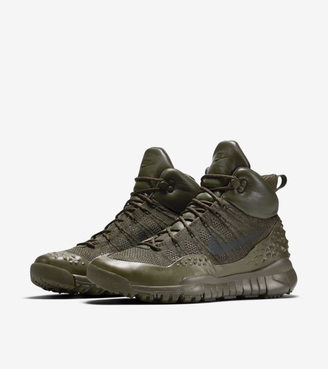 Nike Lupinek Flyknit Sneakerboot 'cargo Khaki & Sequoia'. Release Date 