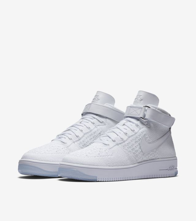 Nike Air Force 1 Ultra Flyknit Mid 'Triple White' Release Date. Nike SNKRS