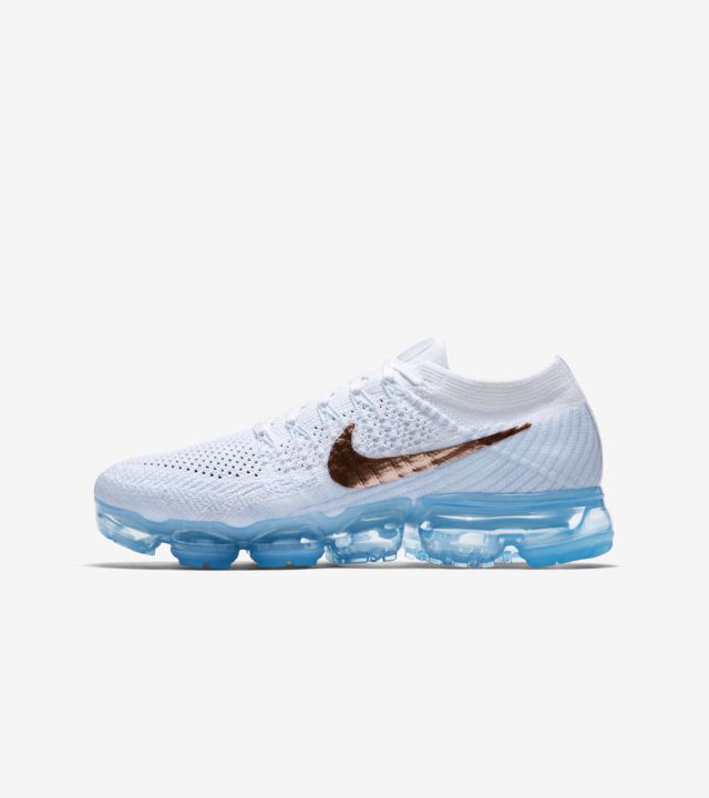 Women's Nike Air VaporMax Flyknit 'Summit White & Hydrogen Blue'. Nike ...