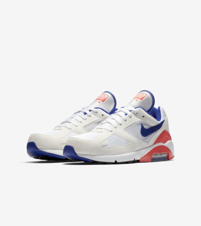 Air Max 180 'White & Ultramarine & Solar Red' Release Date. Nike SNKRS IE