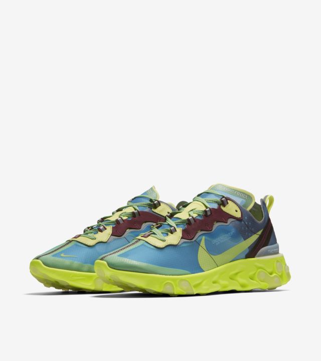 Nike React Element 87 Undercover 'Lakeside & Electric Yellow' Release