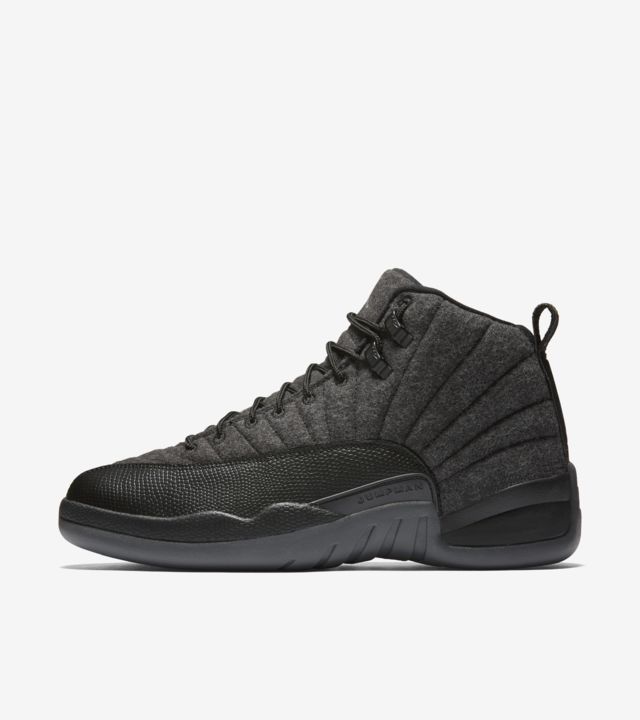 Air Jordan 12 Retro Wool 'Dark Grey & Black' Release Date. Nike SNKRS