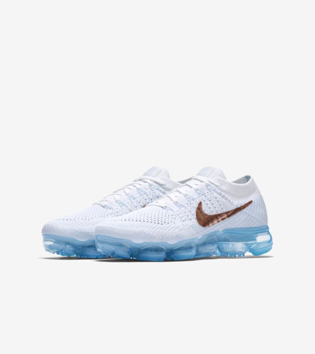 Womens Nike Air Vapormax Flyknit Summit White And Hydrogen Blue Nike