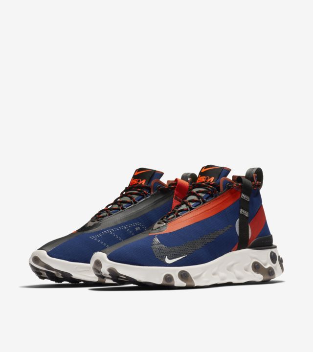 Nike React Runner Mid iSPA 'Blue Void & Team Orange & Phantom' Release ...