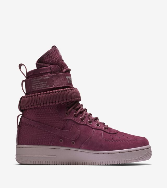 Nike Women's SF Air Force 1 Force is Female 'Vintage Wine & Particle ...