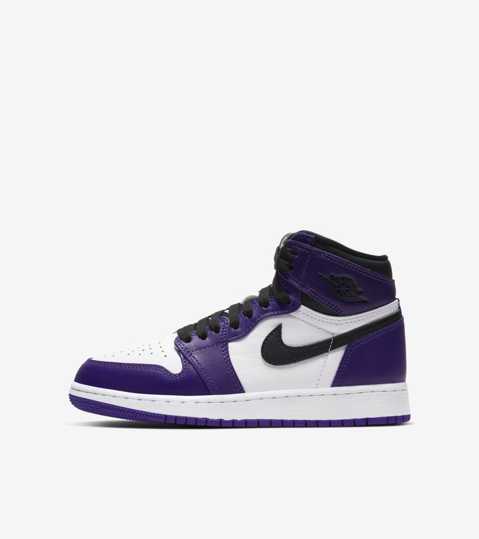Big Kids' Air Jordan 1 'Court Purple 