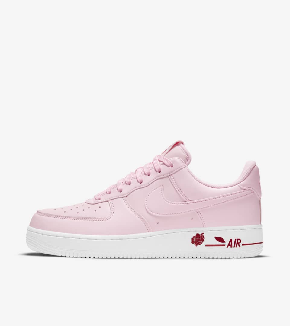 nike air force pink and white