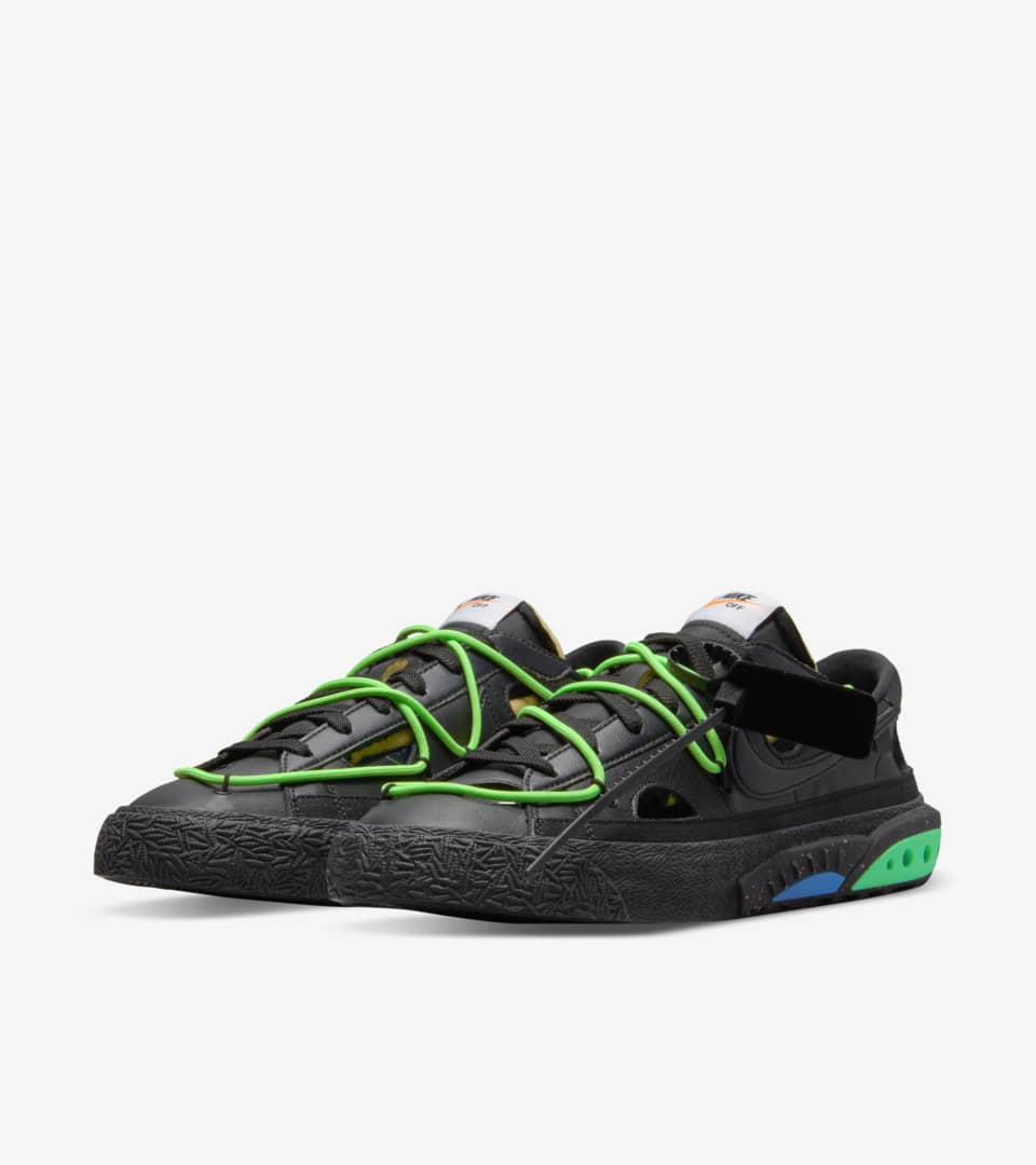 Nike Blazer Low x OFF-WHITE Shoes Black Green DH7863-001 Men's Multi  Size NEW