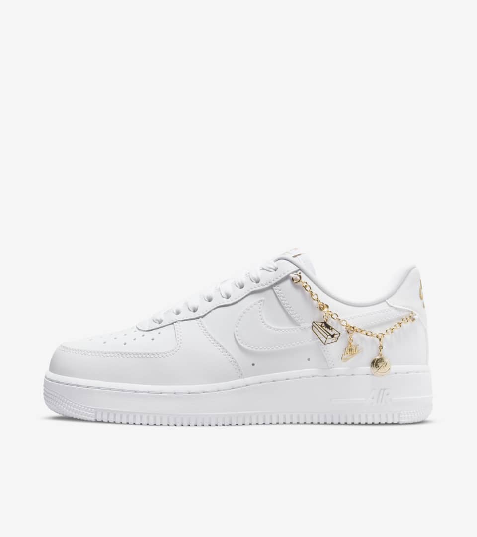 white air force 1 gold chain