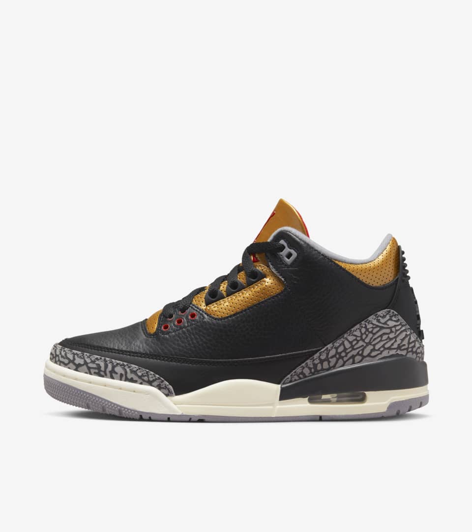 jordan 3 black gold