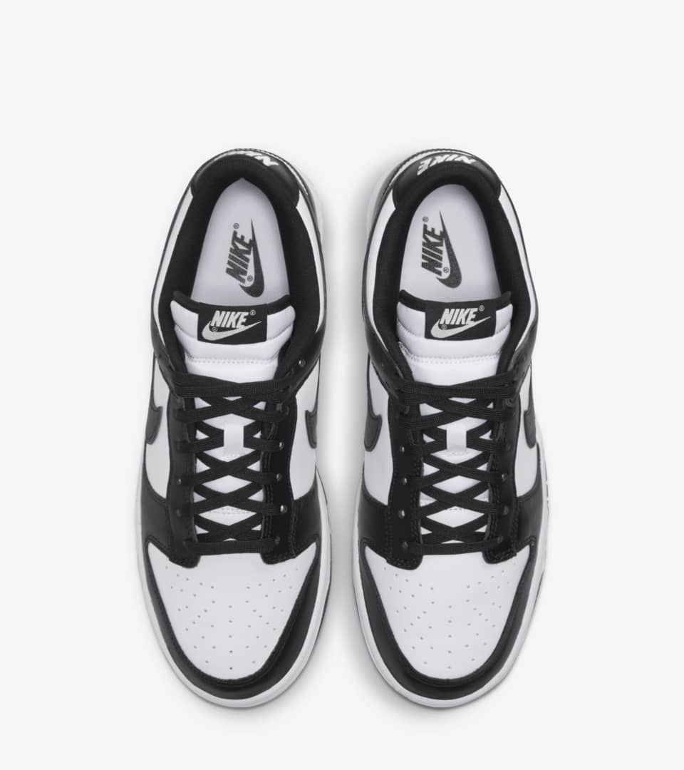 nike dunks low black with white sole
