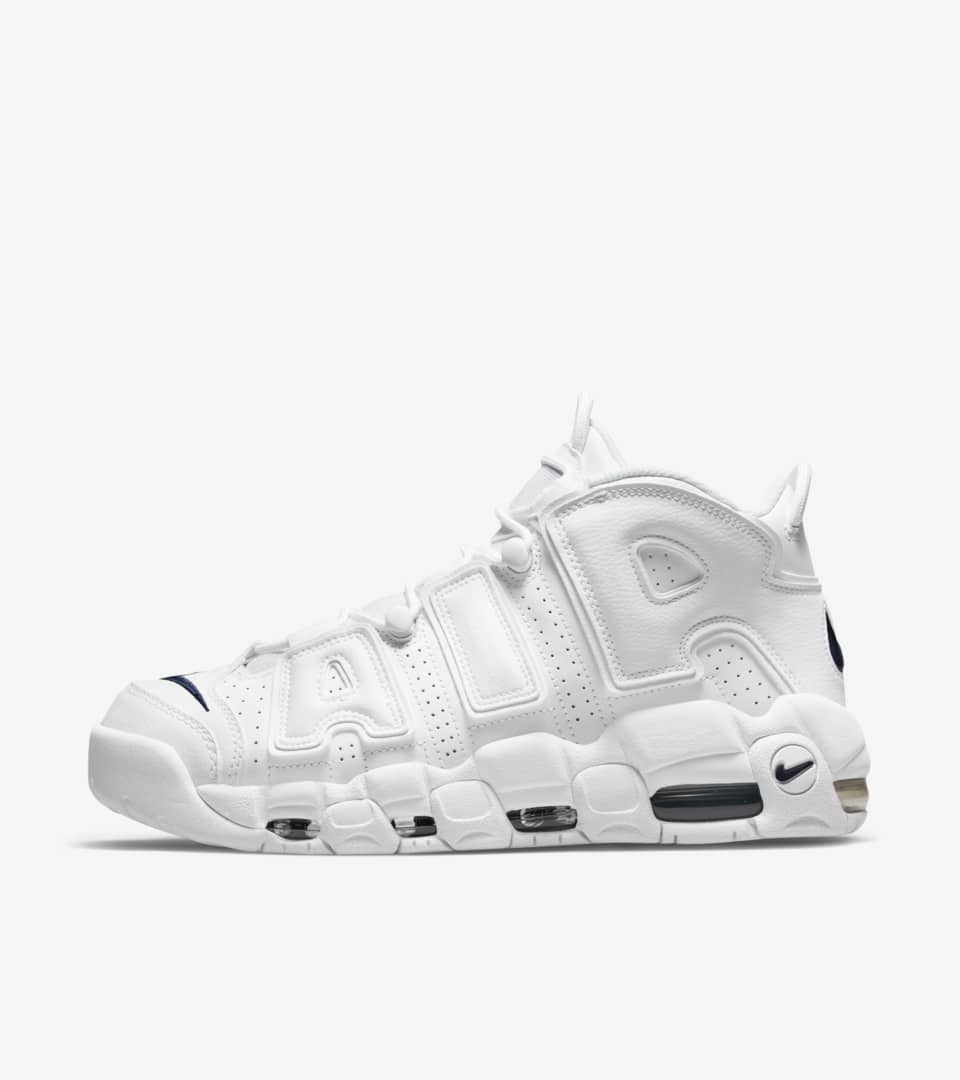 Dense expand put off Air More Uptempo '96 'White and Midnight Navy' (DH8011-100) Release Date.  Nike SNKRS ID