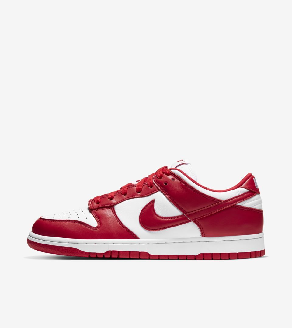 Dunk Low 'White and University Red' (CU1727-100) Release Date