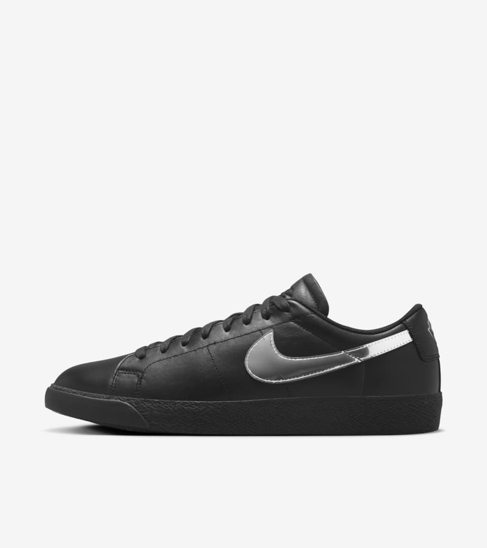 Nike SB Zoom Blazer Low x Dancer Skateboards Black and Metallic Silver HJ6703 001 release date. Nike SNKRS