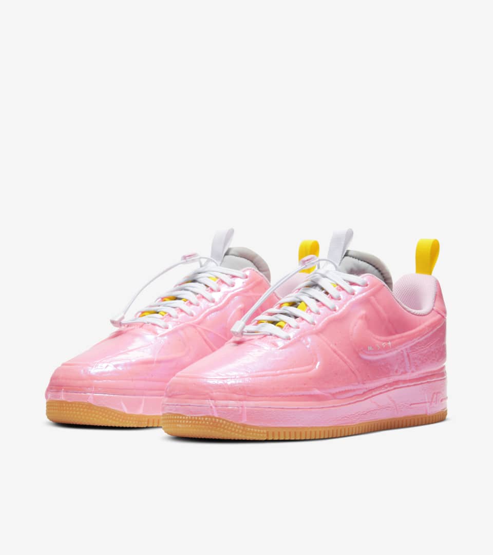 pink and black nike air force 1