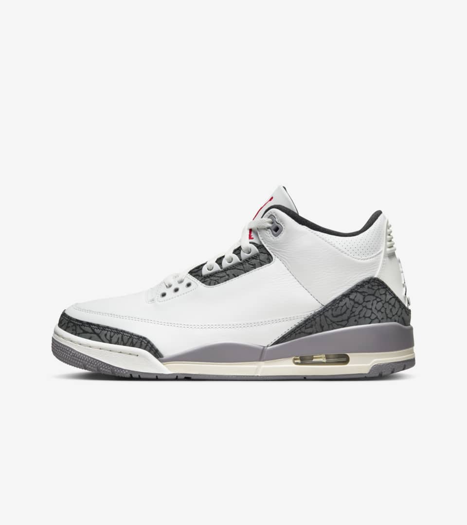 Air Jordan 3 Retro Cement Grey CT8532 106 release date. Nike SNKRS