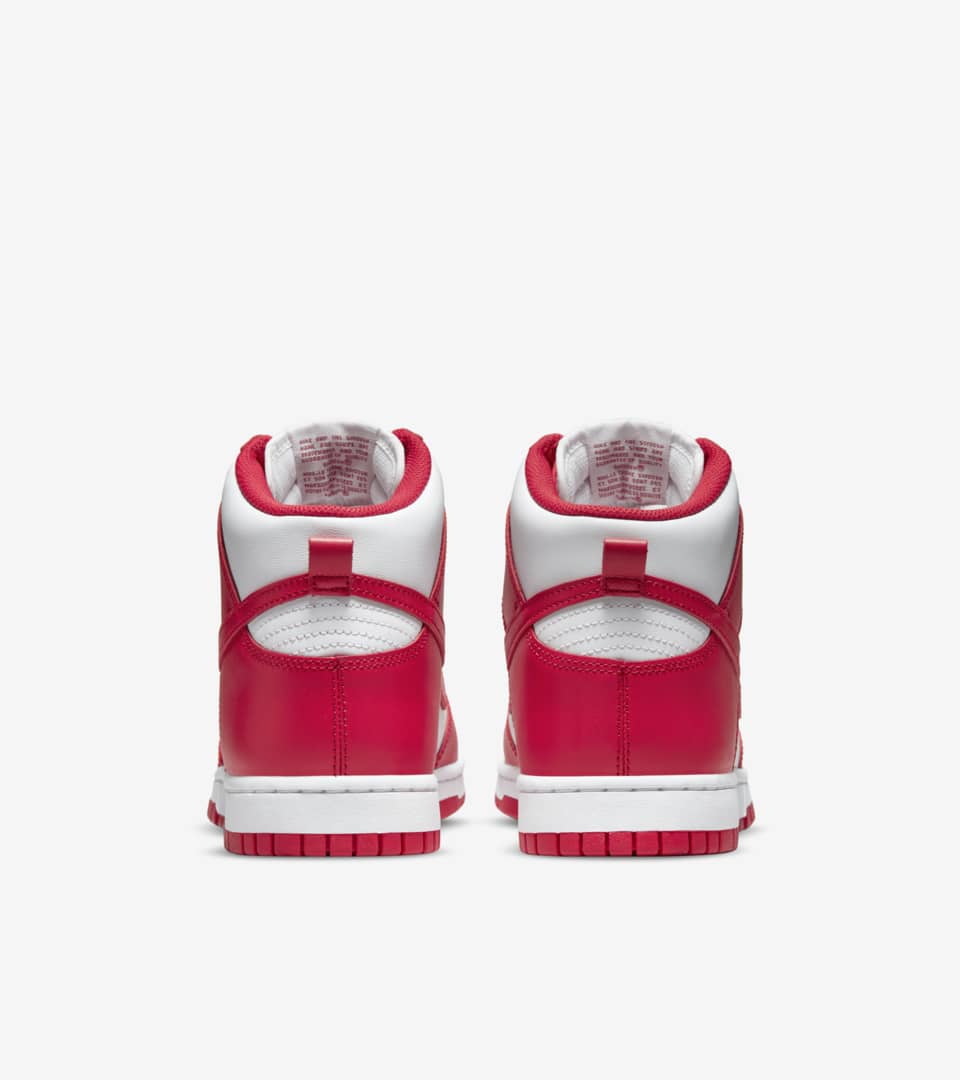 Red nike dunk sales high