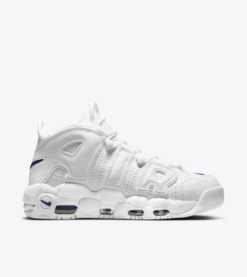 Nike Air More Uptempo GS White Midnight Navy