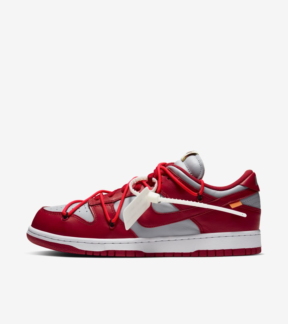 OFF-WHITE NIKE DUNK LOW  UNIVERSITY RED