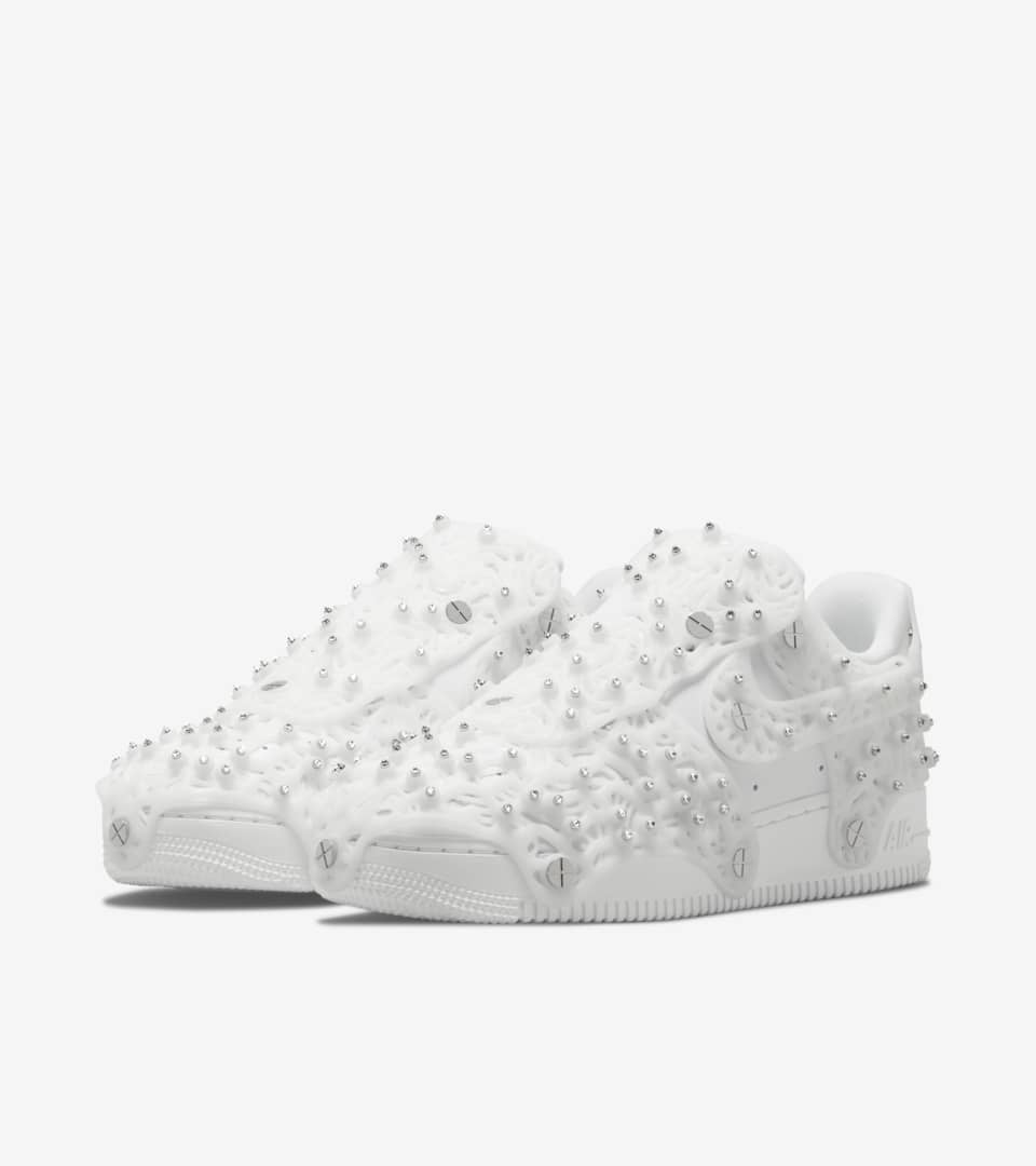 Nike air sale force studded white