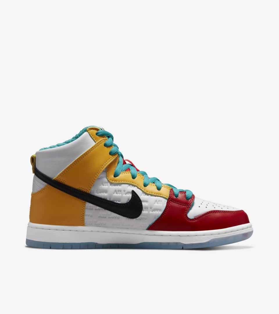 SB Dunk High Pro x froSkate 'All Love' (DH7778-100) Release Date. Nike SNKRS