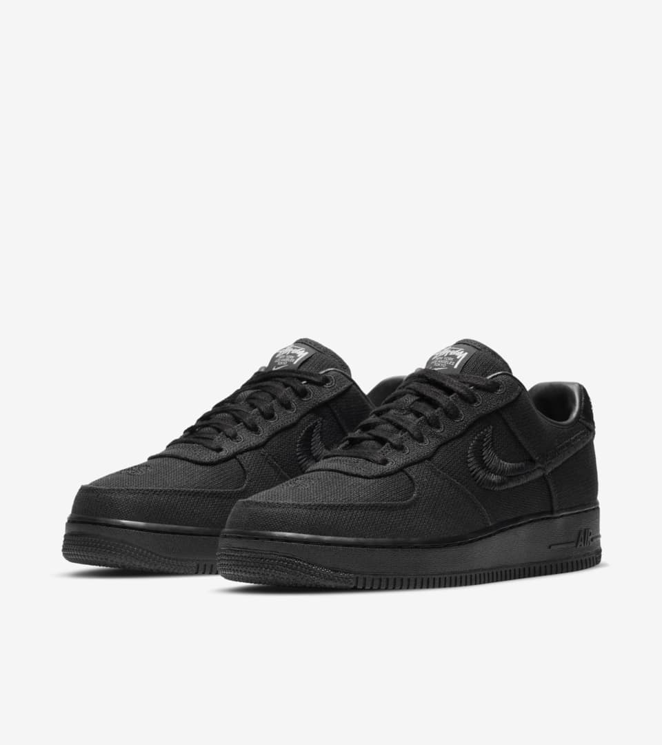 Stussy Nike Air Force 1 Triple Black af1